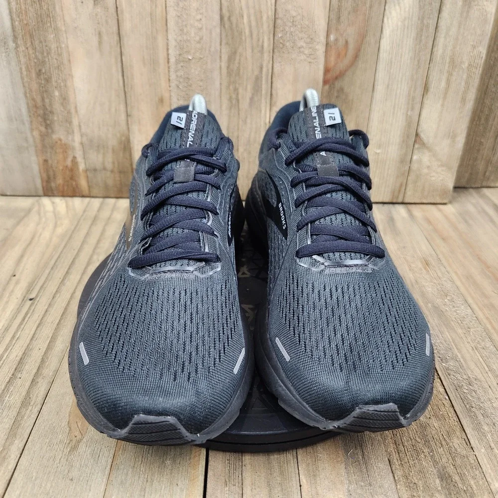 Brooks Adrenaline GTS 21 Womens 10 Wide D Triple Black Running Shoes 1203291D020
